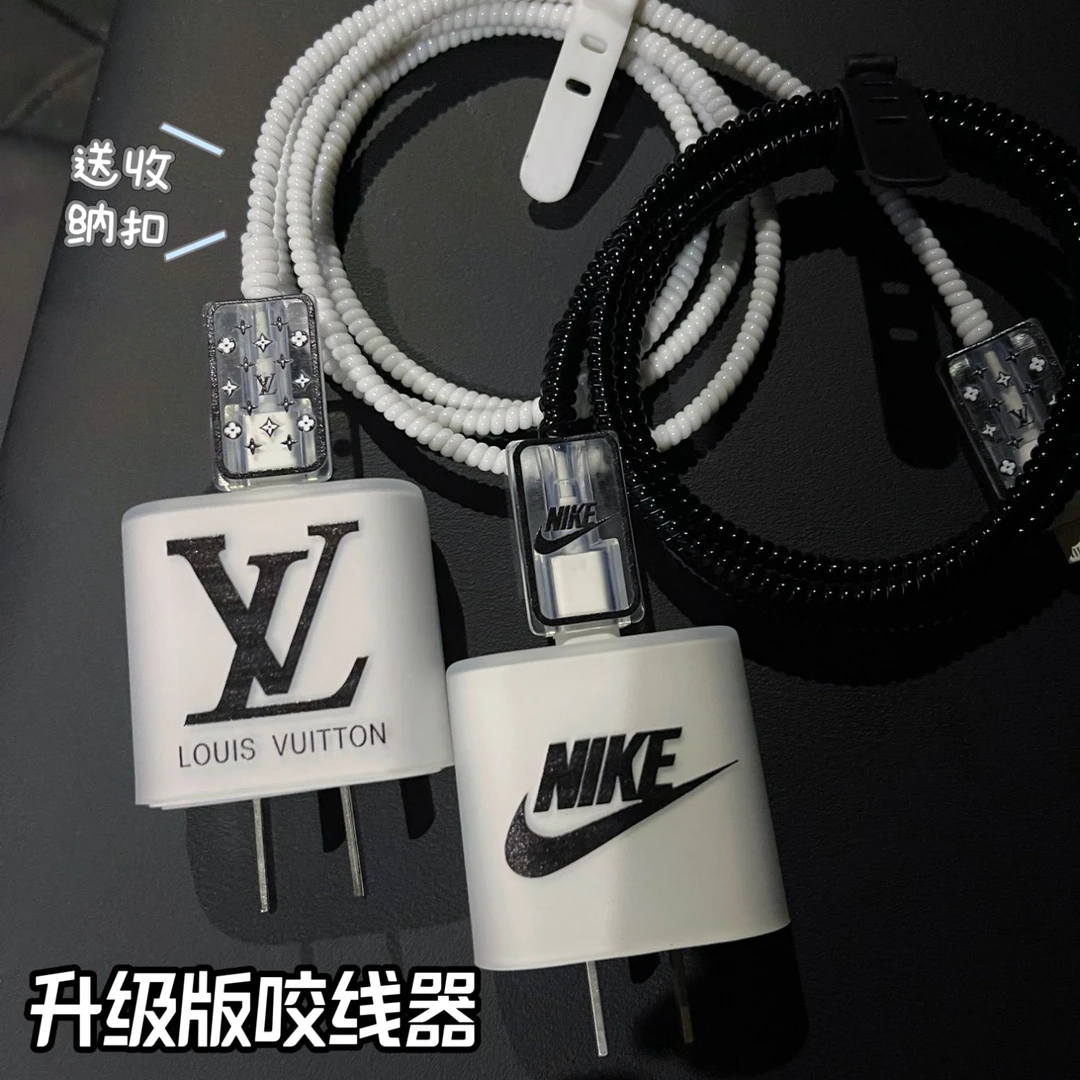 适用苹果15/16promax原装20瓦充电器保护套14/13数据线保护套耐脏