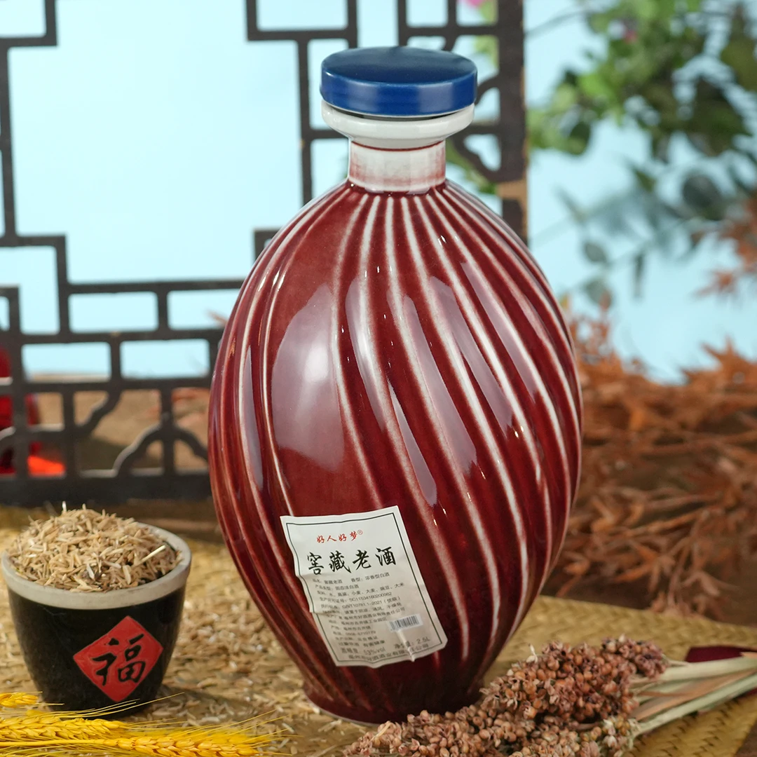 好人好梦土色螺纹坛 优级浓香型坛装酒53度2.5L*1