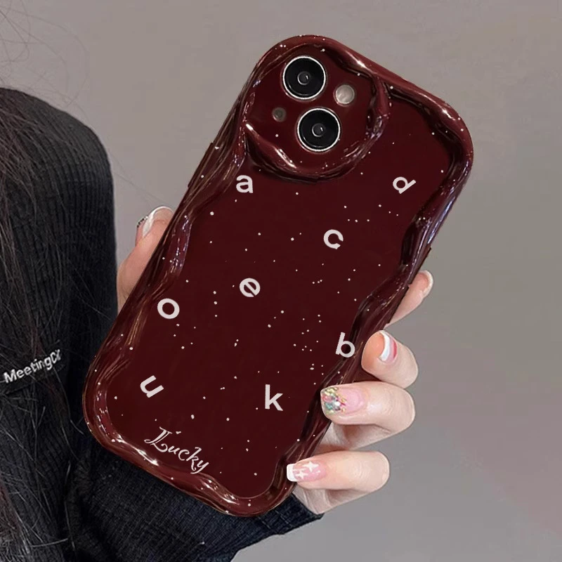 幸运英文字母防摔手机壳苹果15/13promax全包华为/小米/vivo/oppo