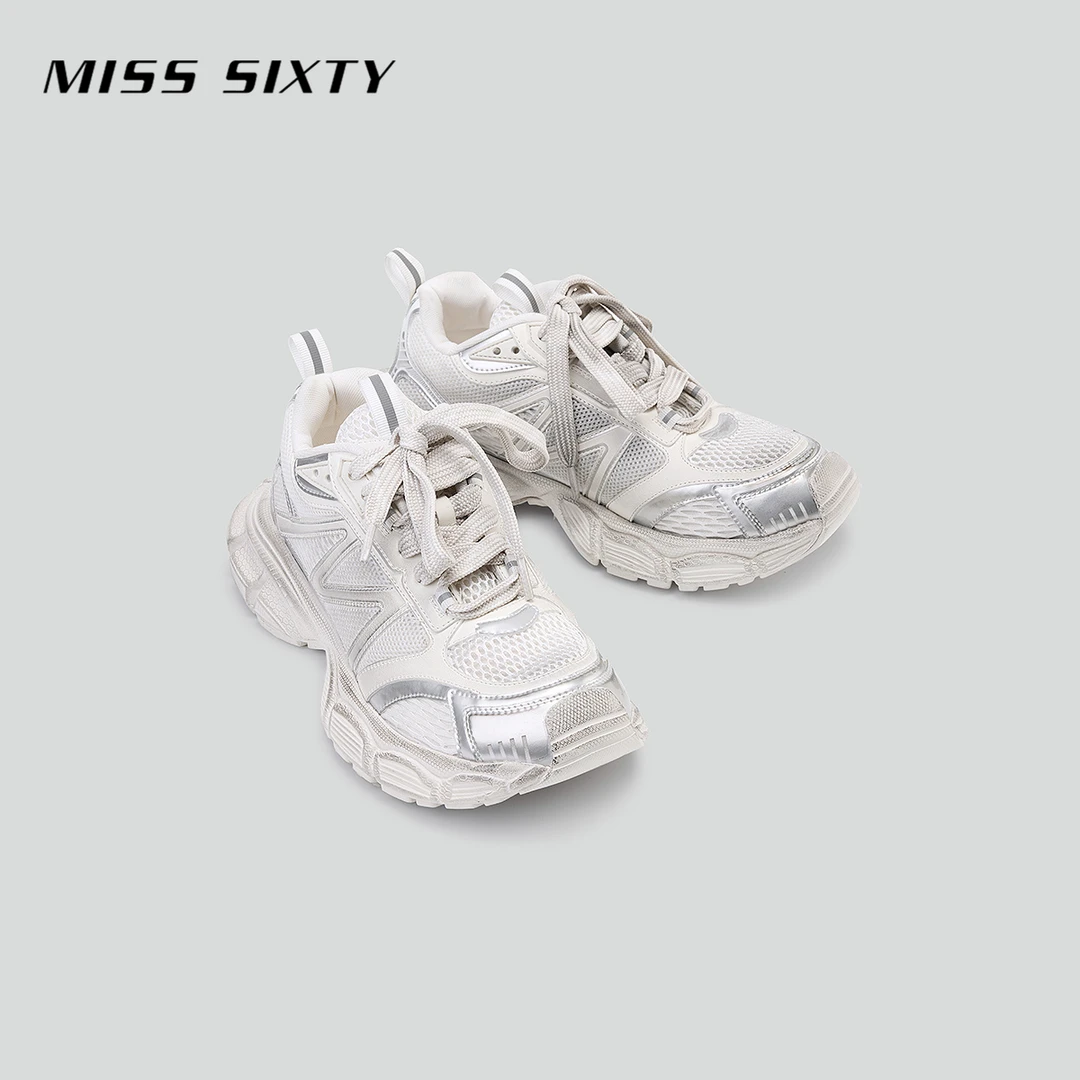 Miss Sixty秋季新款运动鞋女系带网面拼接百搭欧美街头老爹鞋