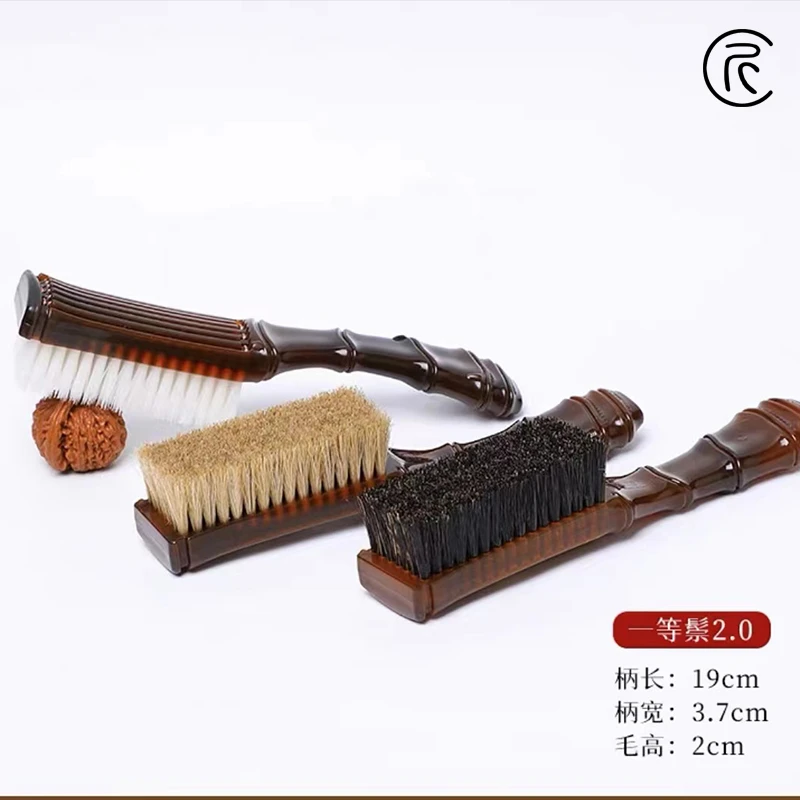文玩刷子硬毛硬猪鬃毛文玩核桃大小金刚牛津猪鬃刷
