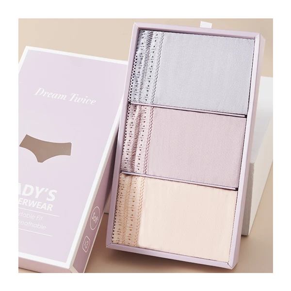 【爆款氧气世界】3条装舒适透气中腰三角短裤少女士抑菌裆棉内裤女