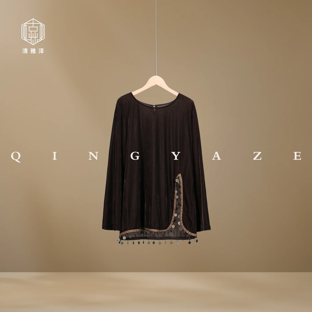 波西米亚狂想曲！植绒弹力新中式上衣！GZ4715