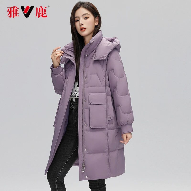 V/雅鹿冬季保暖秋冬加厚防风运动休闲户外女士羽绒服YY701X05970