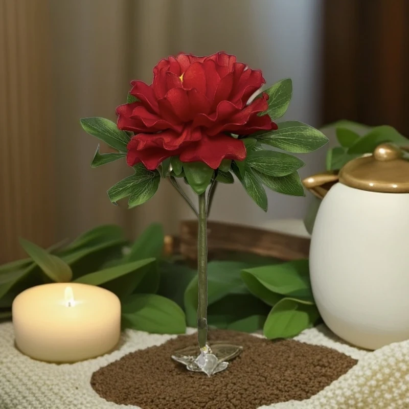 丝网花制作的牡丹成品