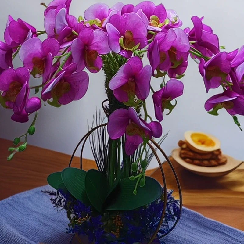 手工制作丝网花蝴蝶兰