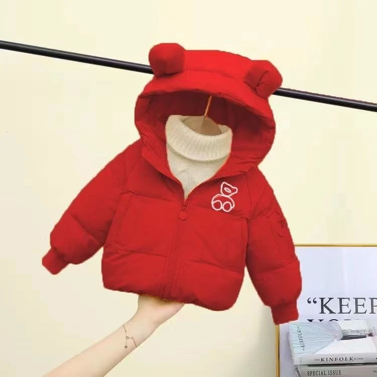 童装潮款Y新款白鸭绒儿童羽绒服男女童宝宝洋气连帽外套中冬季新