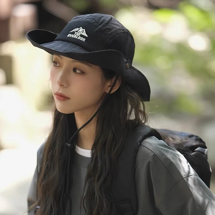韩版登山帽子速干薄款防晒遮阳帽时尚日系户外徒步休闲夏季太阳帽