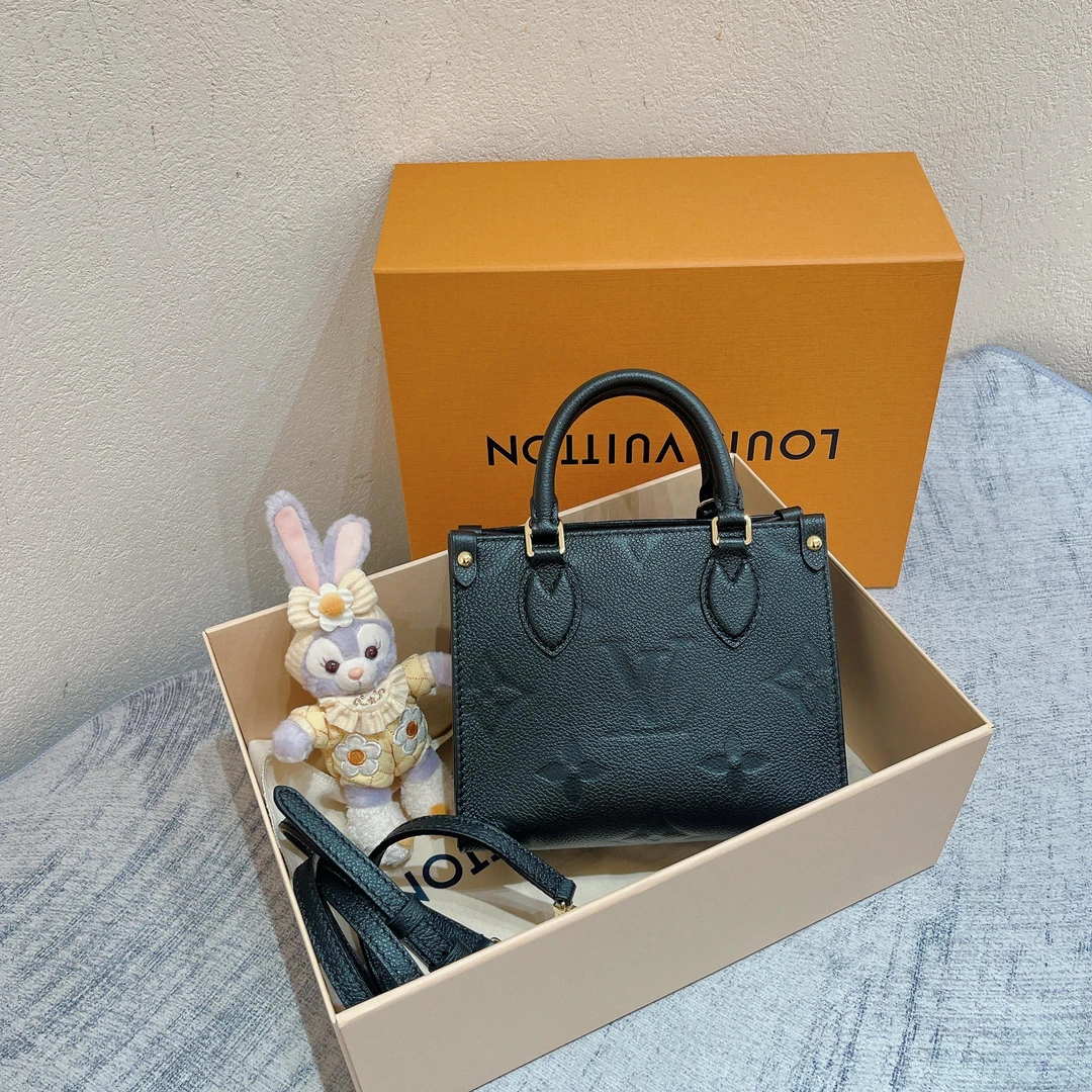 95新  一泽奢品/LV/BB onthego 黑色印花tote包/Z24072617J