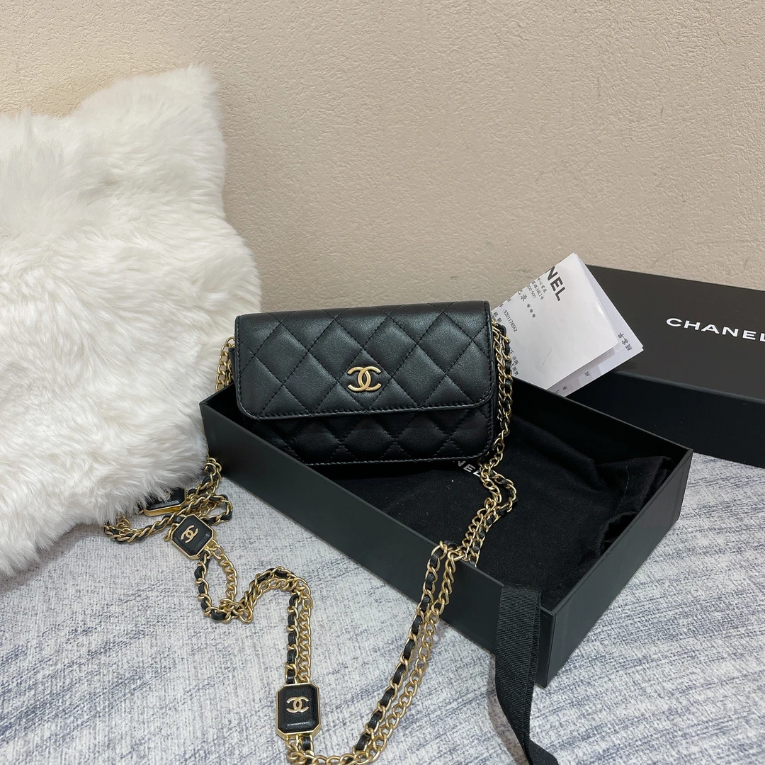 95新  一泽奢品/CHANEL/黑色方糖 mini woc链条包/Z24070203C