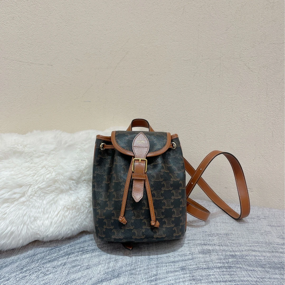 95新  一泽奢品/celine/老花mini双肩包/Z24070801D