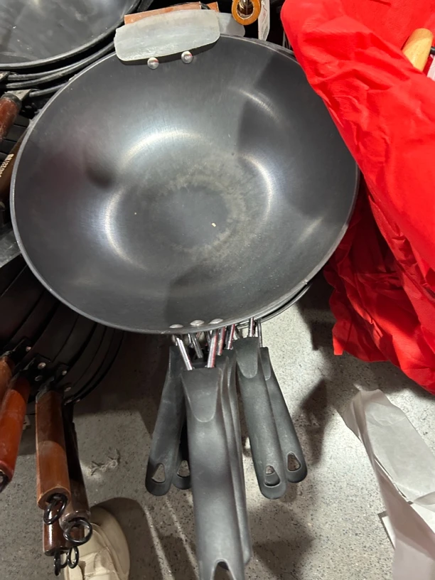 锅 199 老锅34cm黑色把手微瑕不挑发1