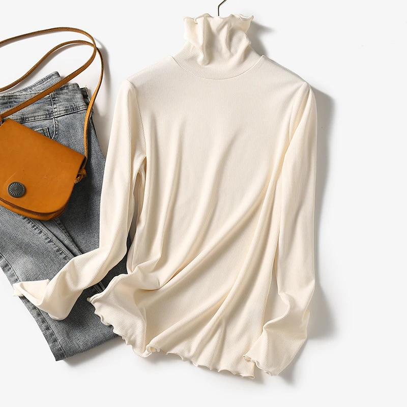 【小个子】冬季加绒发热打底衫保暖修身气质针织衫