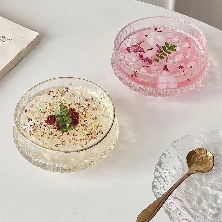 网红甜品玻璃碗蝶高颜值燕窝酸奶2025绵绵冰碗少女心沙拉碗家用