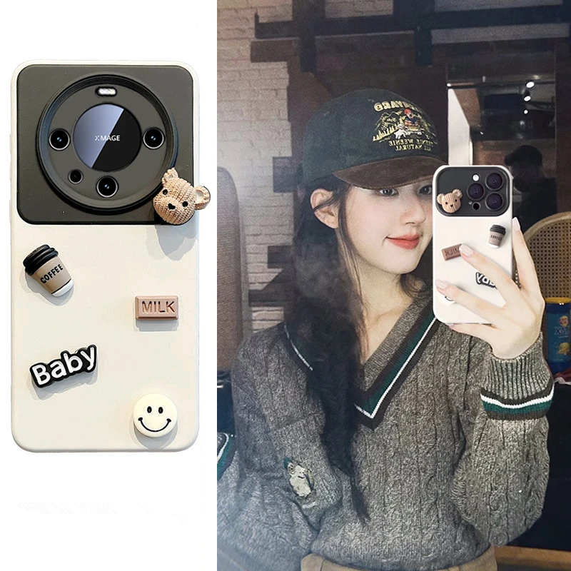 华为mate60pro手机壳mate60Pro+卡通硅胶外壳mate50Pro网红女款40