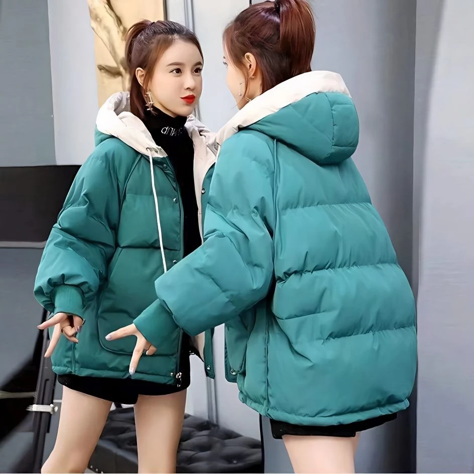 波司豋羽绒服服少女冬装外套2023新款学生棉袄宽松面包服韩版短款