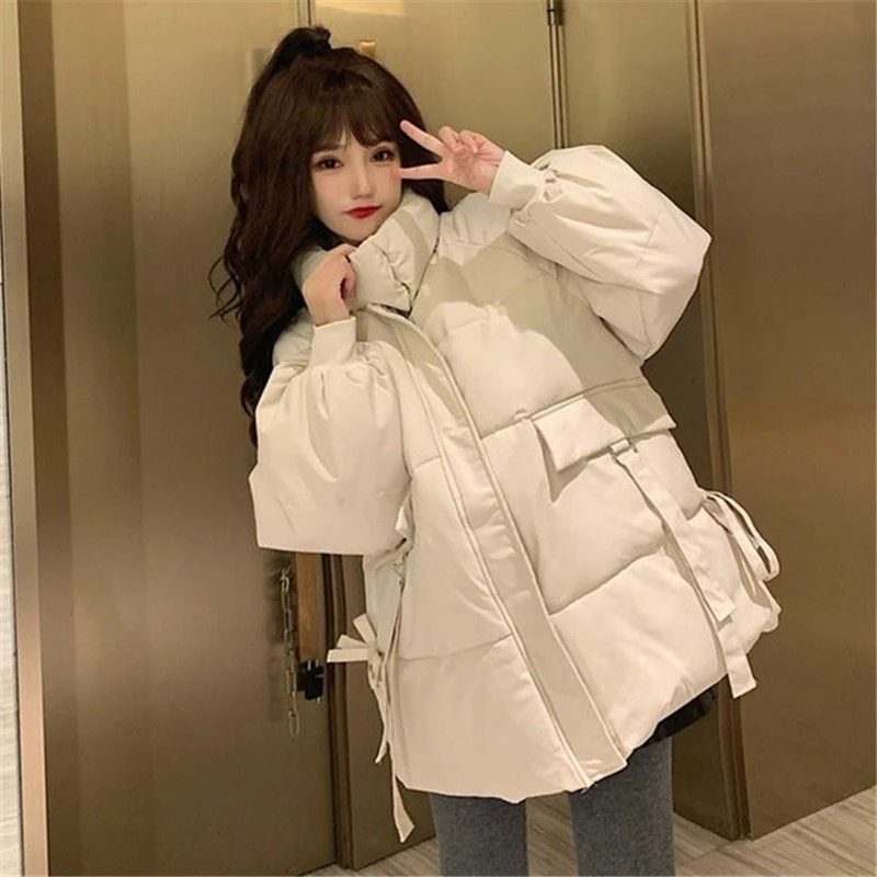 波司豋黑色羽绒服服外套2023冬装新款宽松大码加厚无帽立领保暖面