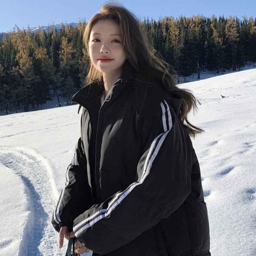 波司豋2023年新款冬季棉衣女中长款韩版宽松面包服休闲棉袄加厚棉