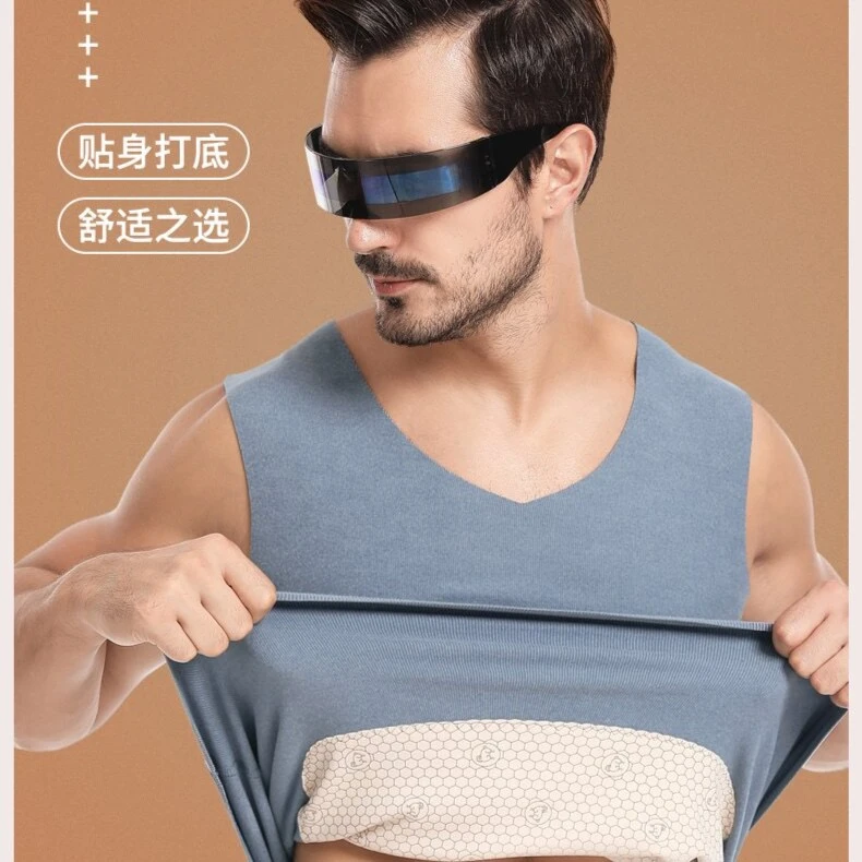 【齐齐推荐】冬款透气 男女款 无痕保暖加绒护肚护背贴片保暖背心