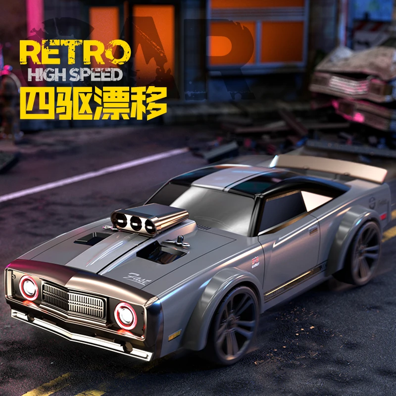 小路测试1:16电动四驱肌肉车老爷车竞速平跑专业RC高速遥控漂移车