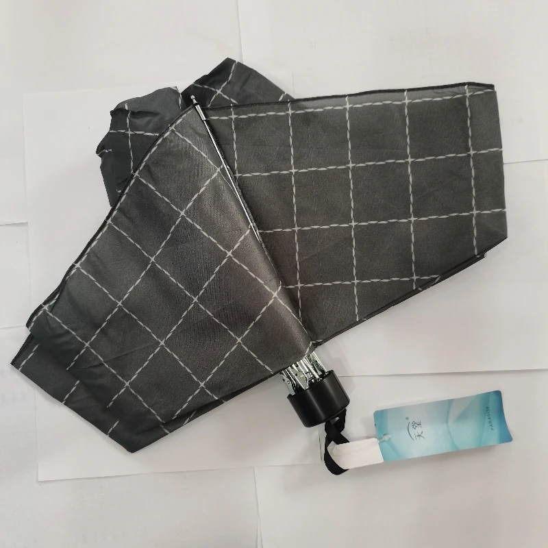 天堂伞正品专卖三折伞折叠伞雨伞经典商务伞男女士339s钢骨格子伞