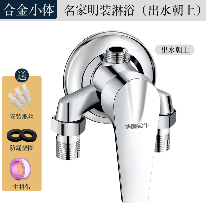 全铜明装淋浴混水阀冷热水龙头热水器太阳能花洒套明管开关混合阀