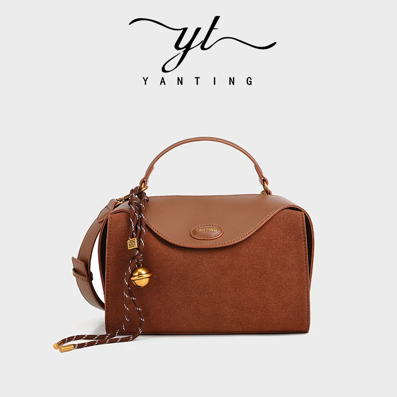 2024秋冬新款时尚高级感轻奢小众百搭女通勤手提斜挎盒子包YT8123