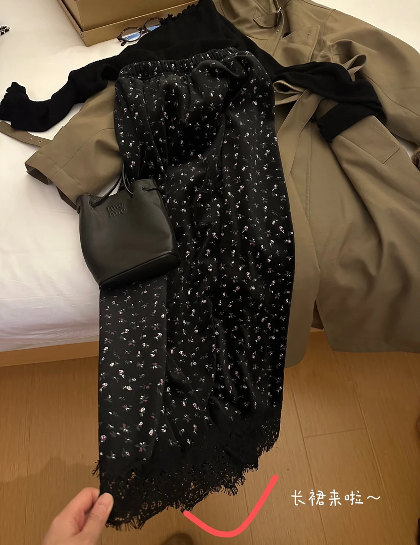 Buyfunny宝藏店铺~气质碎花显瘦时尚半裙