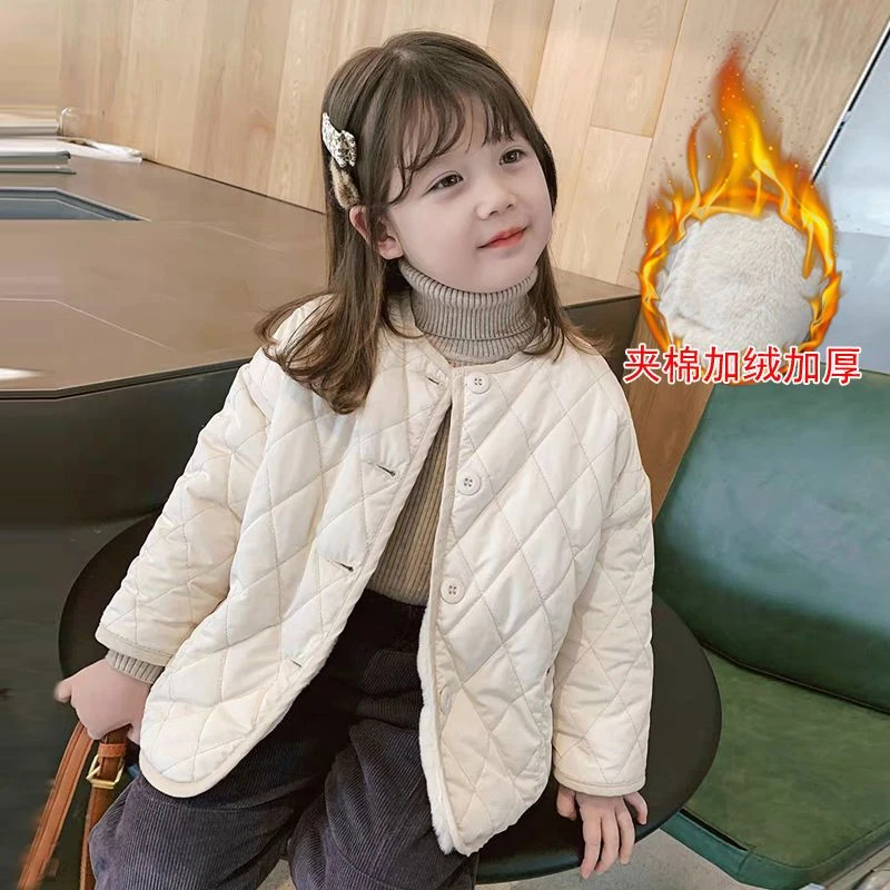 衣酷童装新款女童洋气加厚外套儿童洋气冬装宝宝韩版保暖棉袄上衣
