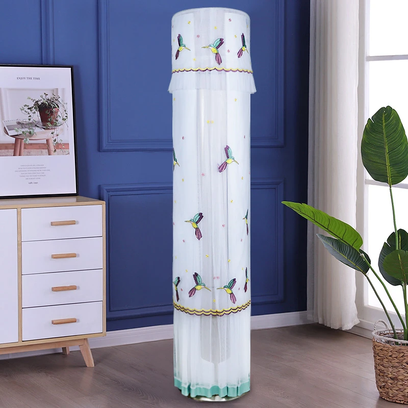 M百灵鸟紫-圆形空调防尘罩客厅立式家用圆柱空调套简约落地柜机罩