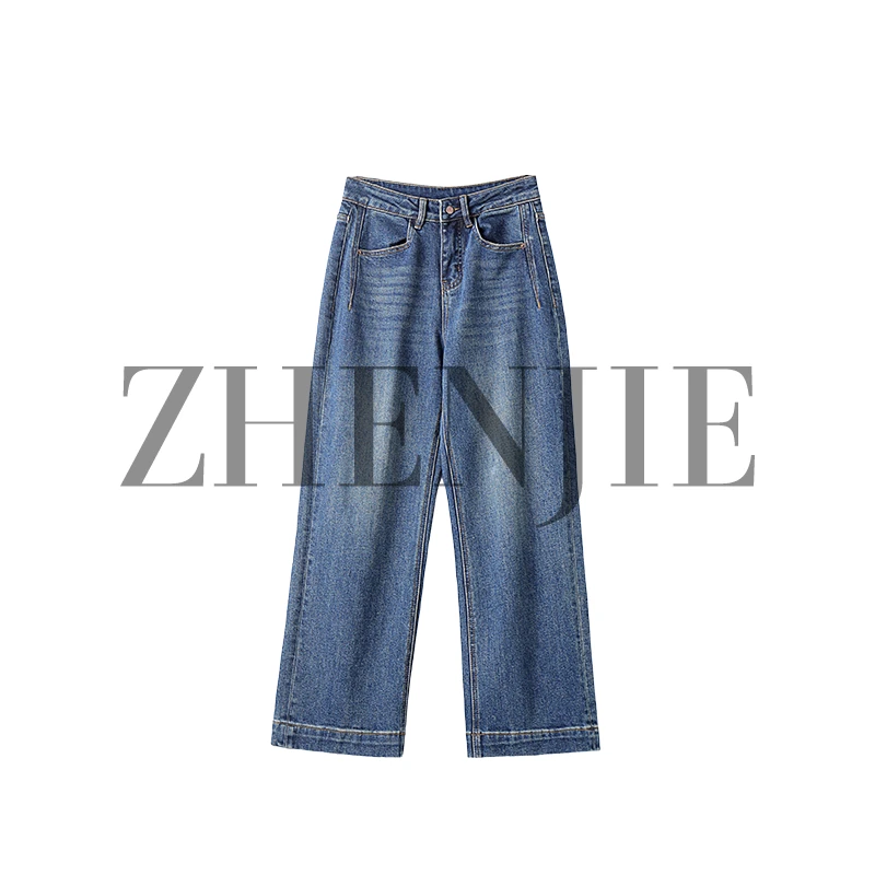 【珍姐】梨形身材福音 显瘦显高 百搭加厚植绒水洗直筒牛仔裤DC5083