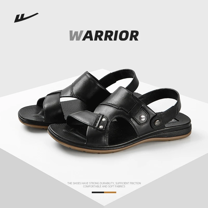 Warrior/回力男士凉鞋夏季软底防滑沙滩鞋大码休闲两用外穿凉拖鞋