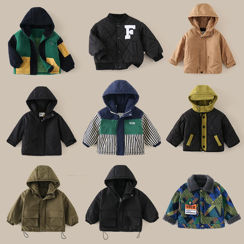 【多款单件】儿童新款棉服冬季洋气宝宝连帽加厚男童保暖韩版外套