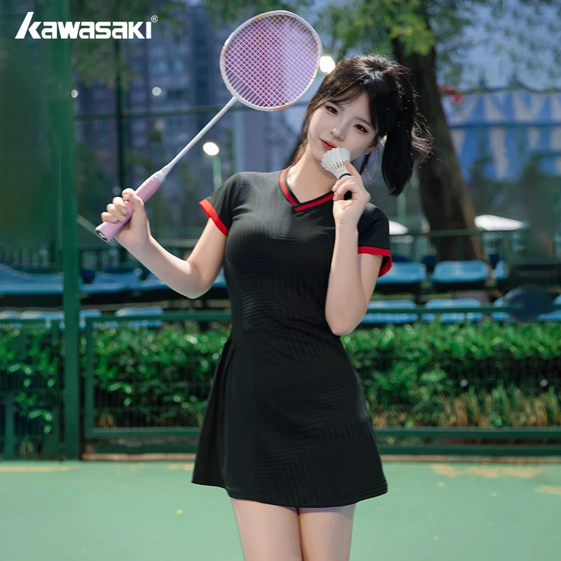 【川崎玫瑰】羽毛球服限定款运动连衣裙休闲时尚速干专业网球服显瘦