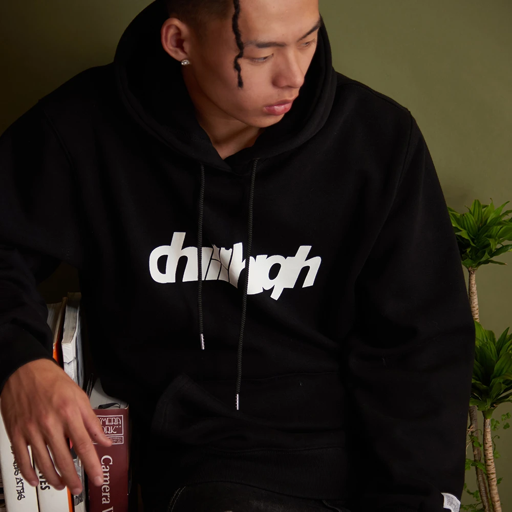 ChillHigh 基础系列经典款 潮牌加绒连帽套头卫衣男女潮宽松帽衫