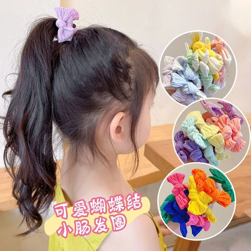 蝴蝶结头绳女皮筋儿童小女孩不伤头发网红发绳高弹力发圈发饰头绳