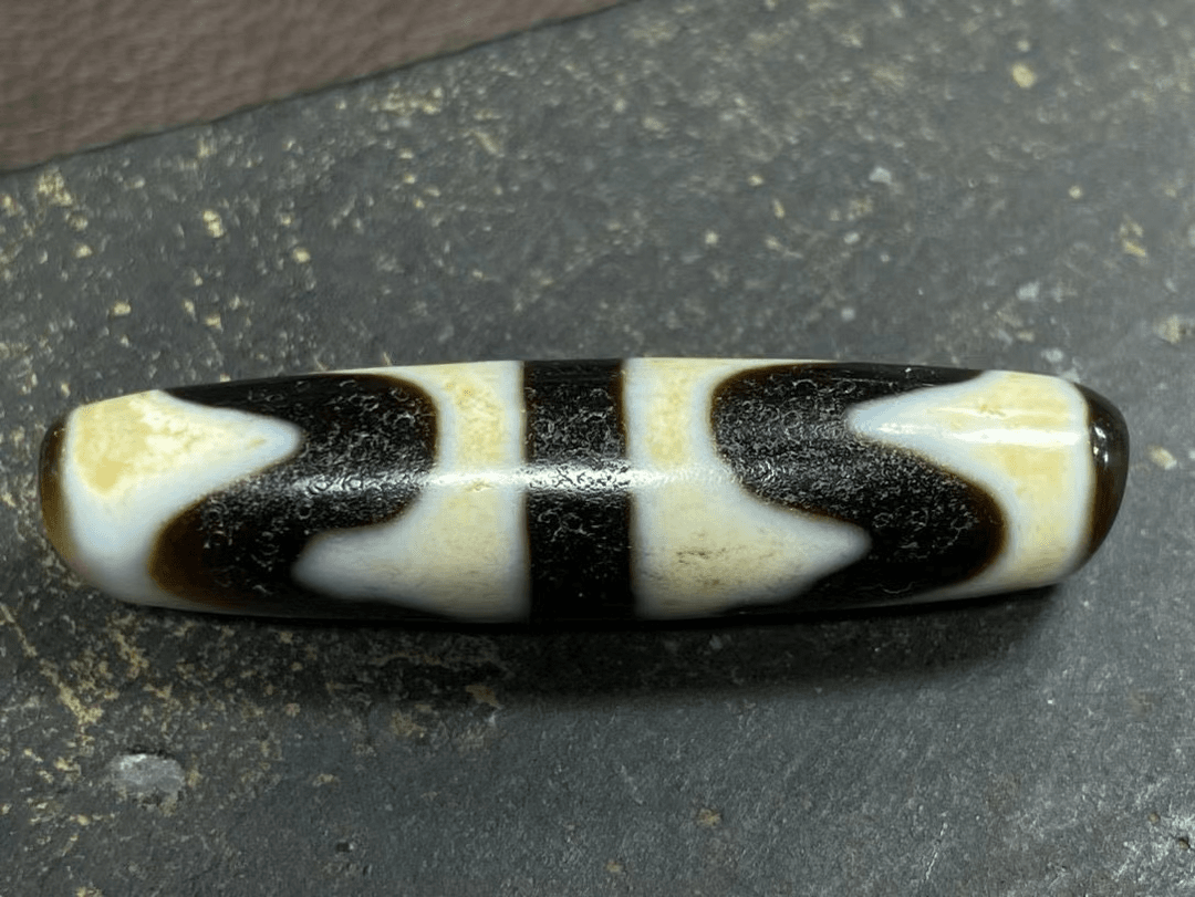 藏传珠珠回流高油老包浆双牙牙珠