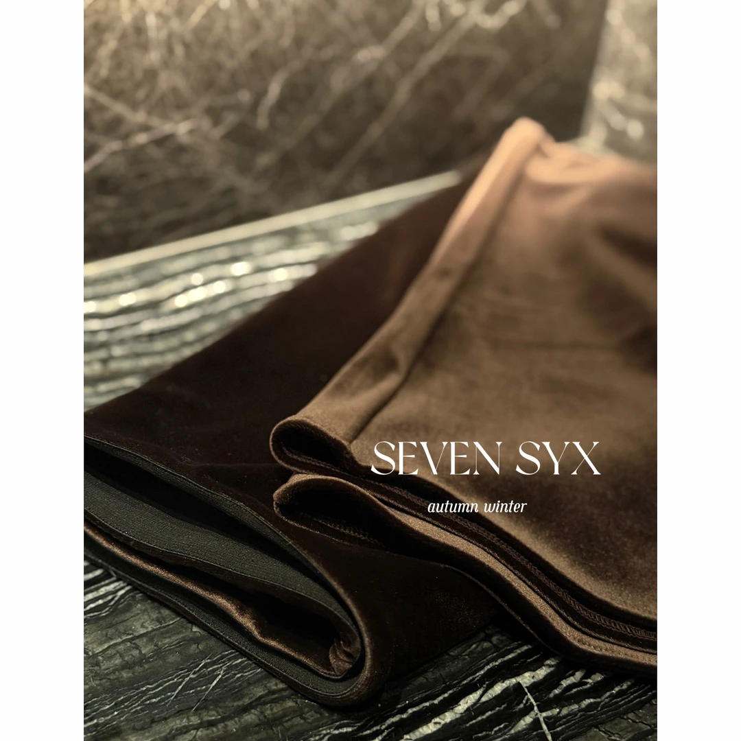 【76摩卡加绒丝绒半裙】25  SEVENSYX  显瘦  百搭 半裙