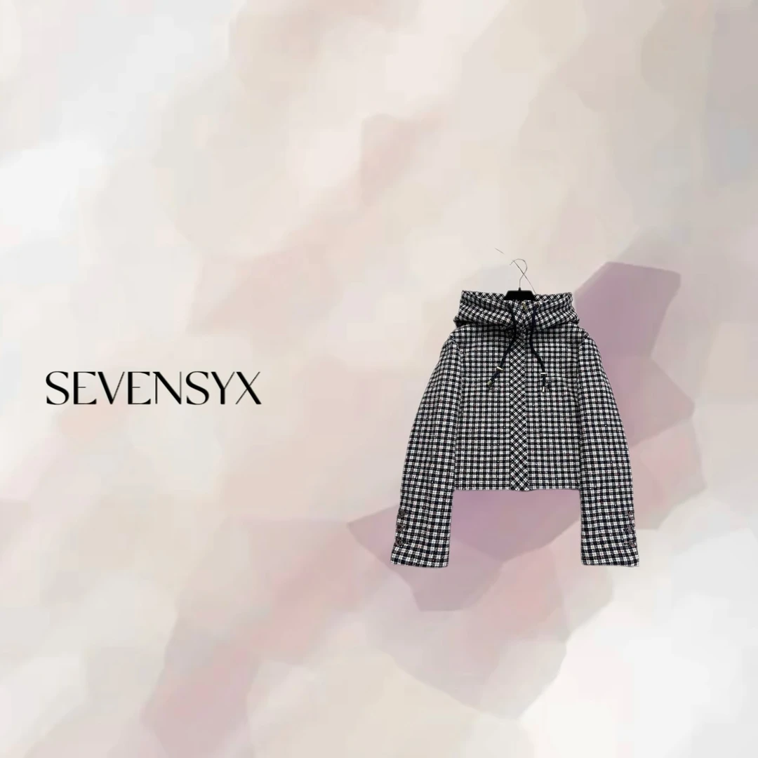 【天花版】 24秋冬 深圳SEVENSYX 手工坊 高定高奢  连帽小香风外套