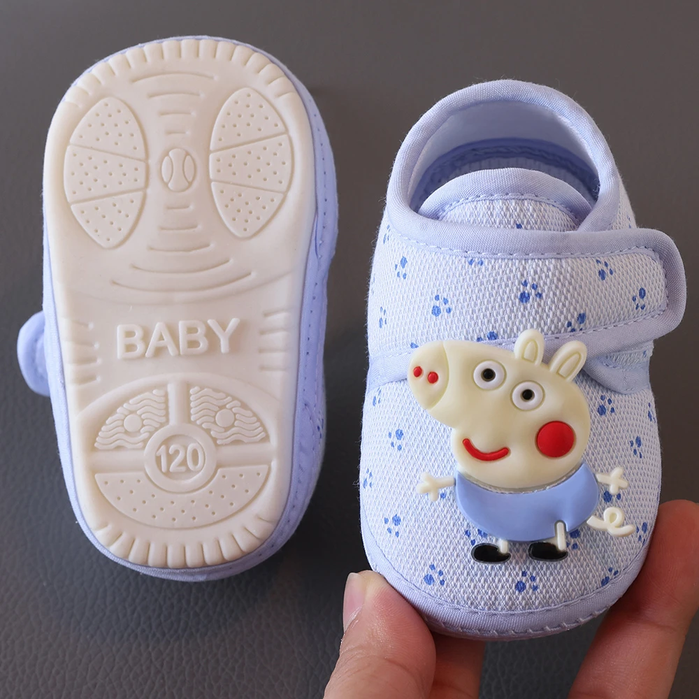 步前鞋单鞋春秋3-15个月婴儿不掉鞋防踢防掉柔软魔术贴男女宝宝