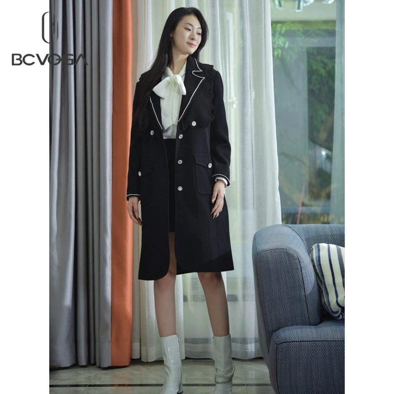 【RAIN】BCVOGA 秋冬长袖小个子时尚风衣外套 BAKP111110