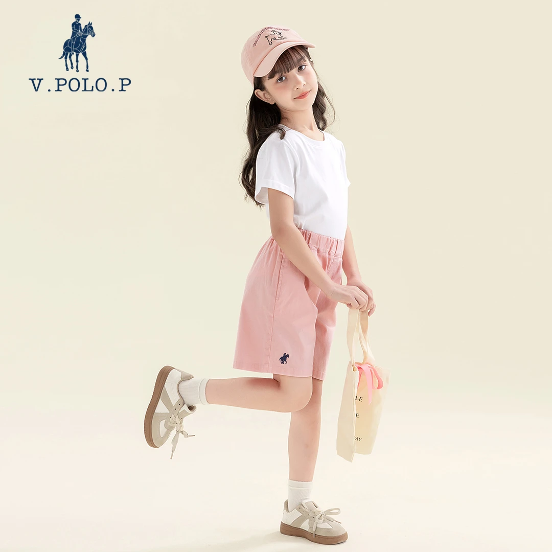 夏季新款女童宝宝休闲运动短袖套装百搭中大童舒适时尚棉质二件套