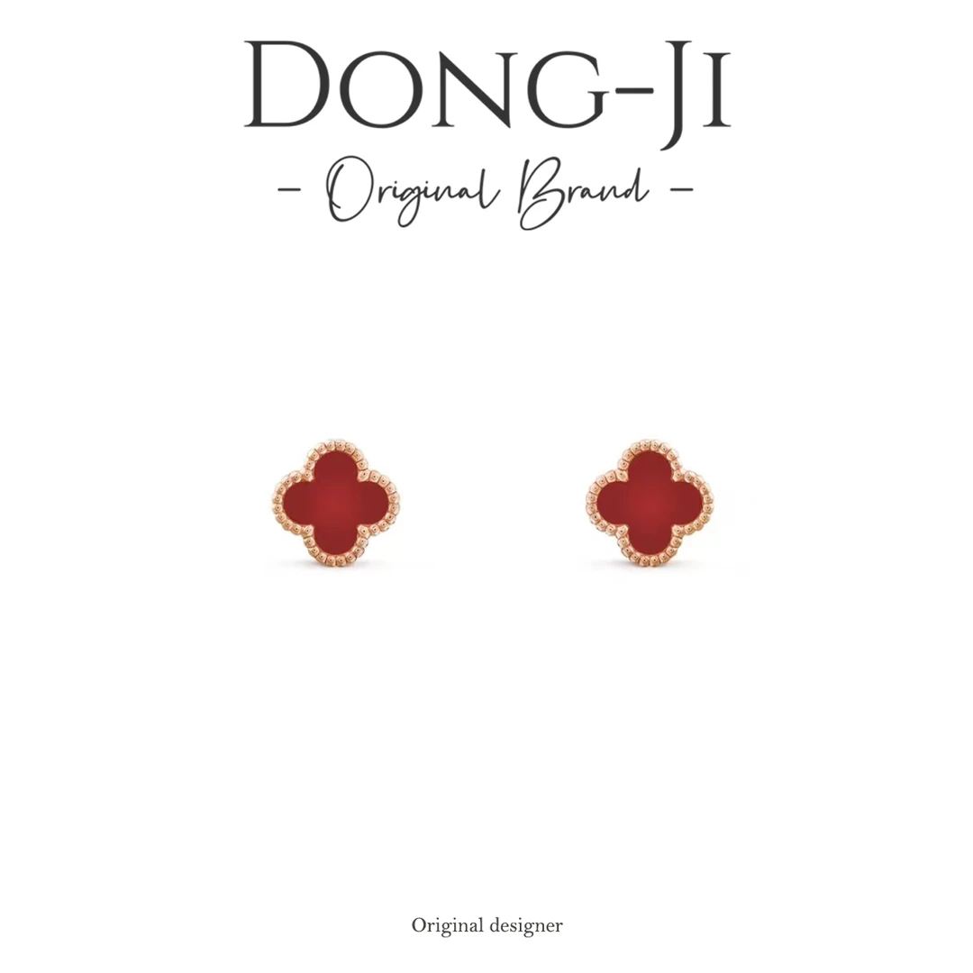 铜合金耳饰 【DONGJI专属】ES1377秋冬新款红色百搭精致经典耳钉