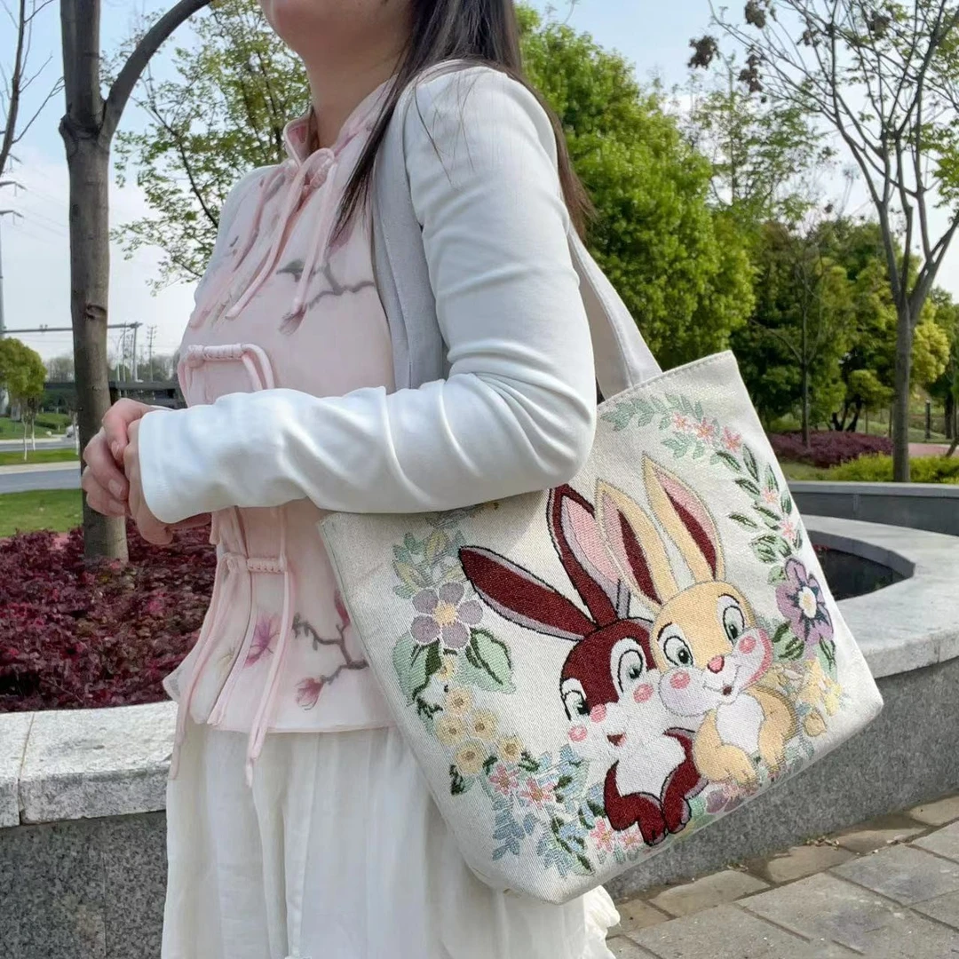 兔子包包女款爆款2025新款手提包外出小拎包工厂上班双肩包