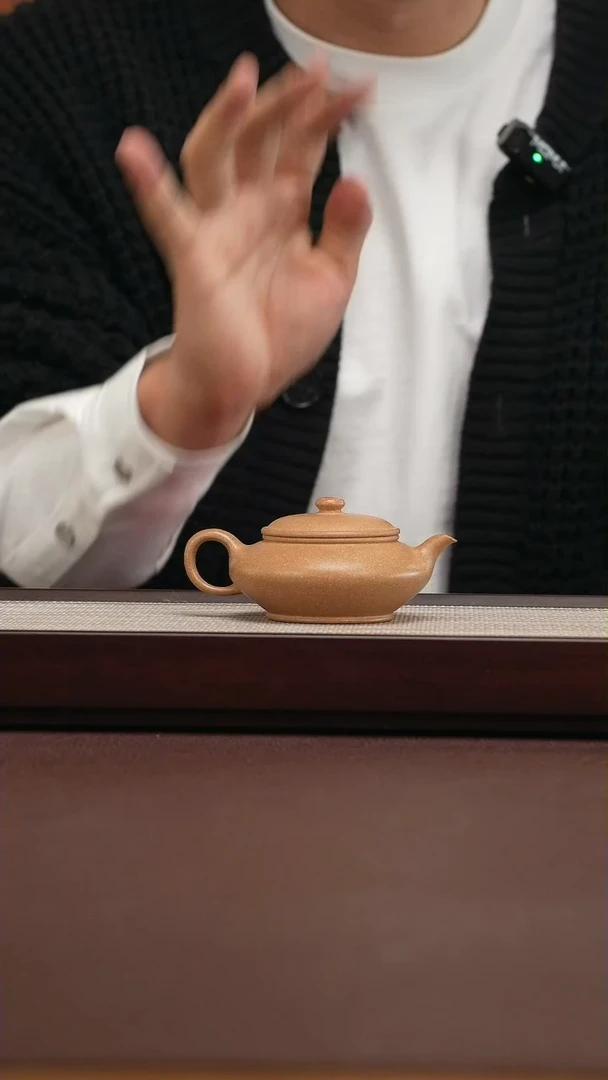 【闪购商品】紫砂茶壶@@范旭东虚扁 共生段130cc