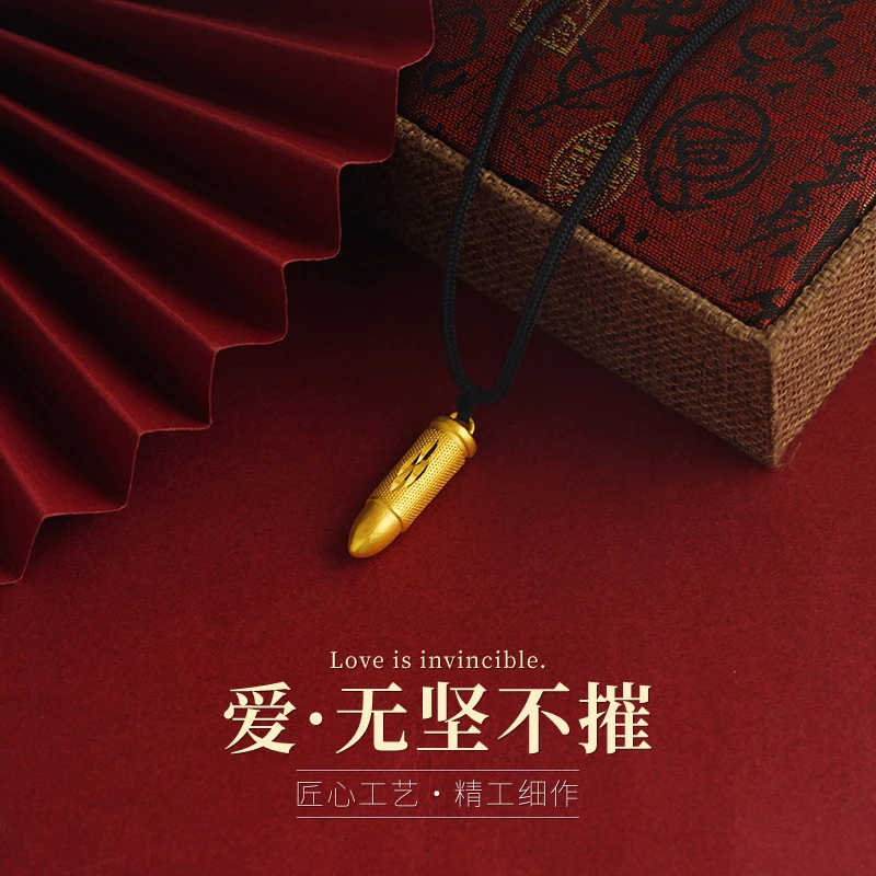 非金属布艺项链 战狼子弹头男女款吊坠 手工编织实心时尚项坠素款