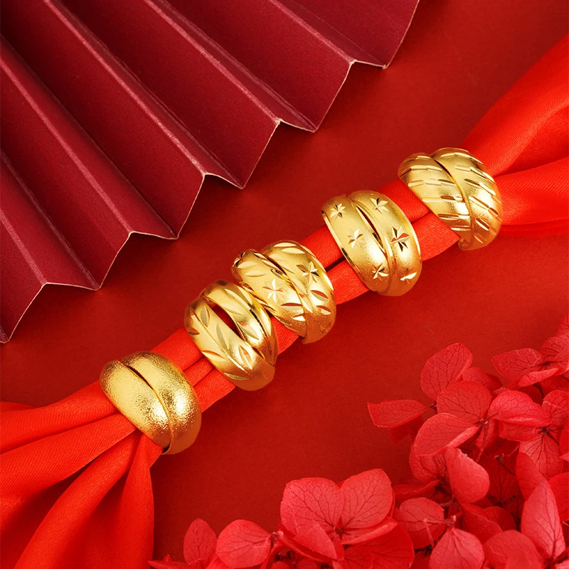 铜合金耳饰 上新耳环米花复古叶子磨砂耳饰 女款喜庆保色耳环饰品