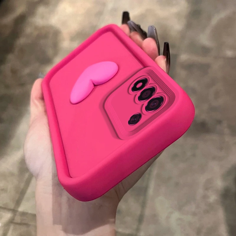 适用realme真我q3t手机壳RMX3042彩绘全包女款高级个性黑色小爱心