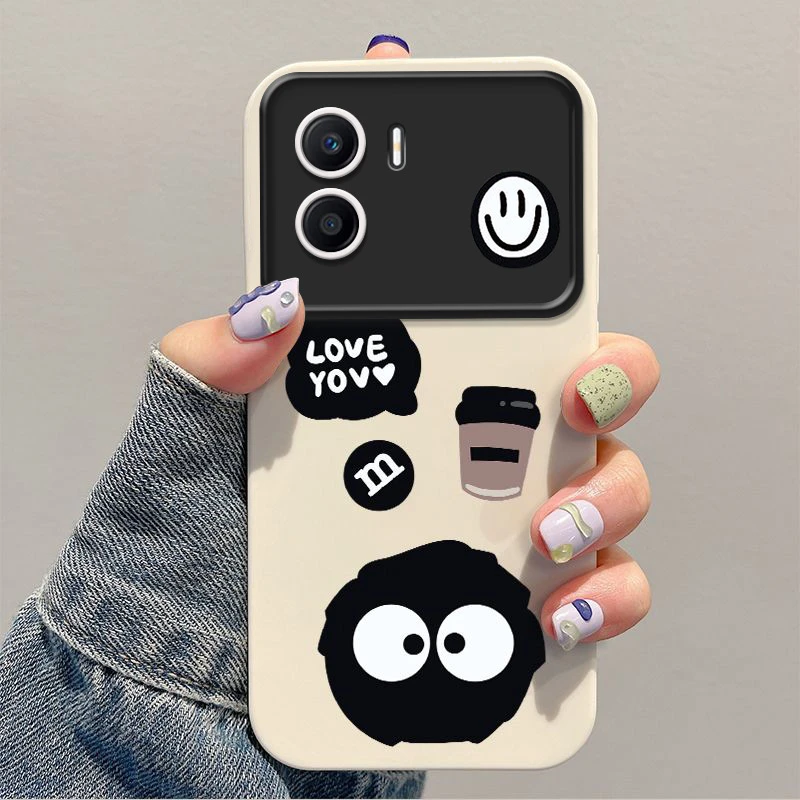 适用荣耀x50i手机壳CRT-AN00女款创意彩绘防摔全包高级男平面煤球