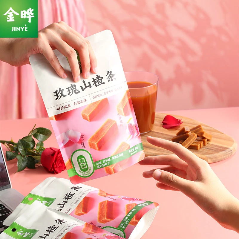金晔【花香十足】玫瑰山楂条酸甜好吃美味 添加真实玫瑰花瓣